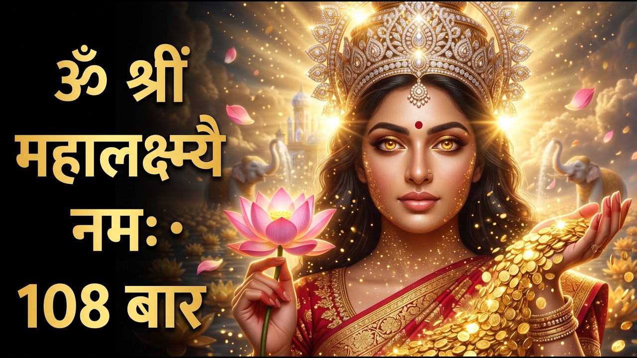 ॐ श्रीं महालक्ष्म्यै नमः (108 बार) | Powerful Mahalakshmi Mantra | Peace, Prosperity & Succe