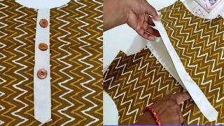 Unique hack to make placket for kurti, How to make placket DIY,basic  beginners tutorial