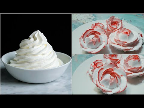 Dubble tone rose making. How to whipped cream. whipped cream Rose. Flower from cream