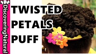 Natural Hair Styles for Kids : Twisted Petal Puff Tutorial