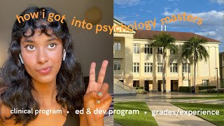 HOW I GOT INTO PSYCHOLOGY MASTERS | MY GRADES, EXPERIENCE & MISTAKES