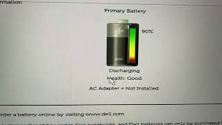 Dell battery health status check in BIOS
