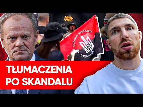 Wymachiwał banderowską flagą na PGE Narodowym. Ukrainiec przeprasza