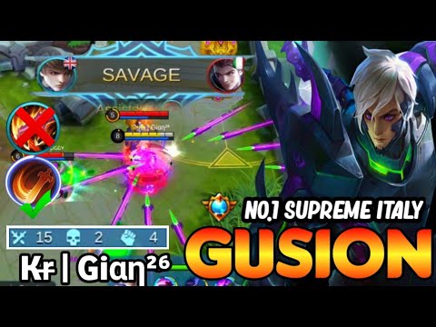 Gusion SAVAGE! Smooth Dagger Hand Speed Combo with Execute ! SUPREME 1! GUSION GAMEPLAY