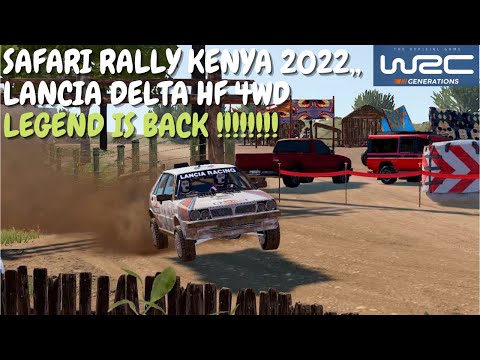 wrc generations - controller gameplay - safari rally kenya 2022 - ngema - lancia delta hf 4wd