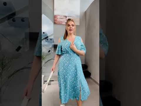 Летнее красивое платье свободного кроя на запах из софта размеры батал - фото 1 - id-p2201185200