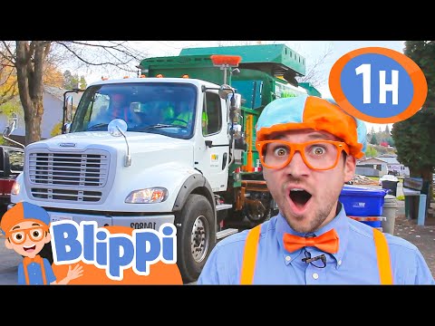 Blippi Recycles with Garbage Trucks | 1 HOUR BEST OF BLIPPI | Educational Videos for Kids | Toys