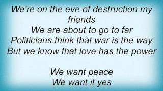 Lenny Kravitz - We Want Peace Lyrics