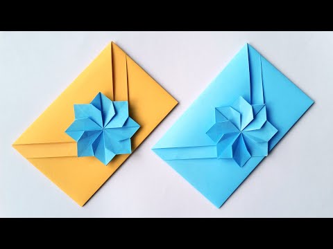 Beautiful PAPER ENVELOPE | Gift Idea |  Easy Origami Envelope | DIY Flower Envelope Making Ideas