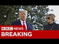 Trump leaves White House for last time a