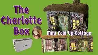 Making A FOLD UP COTTAGE EXTERIOR From A 4x6 Box✨NO EGG CARTON STONES!✨NO HOT GLUE! #miniatures #diy