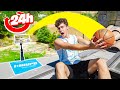 I Hit 24 Impossible Trickshots In 24 Hours