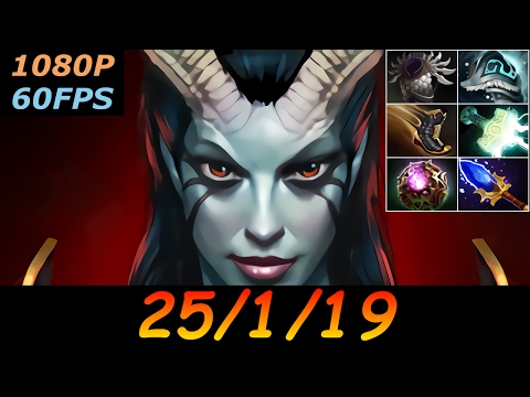 Dota 2 Queen of Pain Pro 25/1/19 (Kills/Deaths/Assists) Top MMR 858 GPM Ranked Full Gameplay
