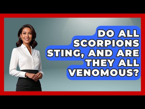 Do All Scorpions Sting, And Are They All Venomous? - First Response Medicine