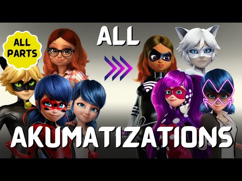 ALL Miraculous Holders Akumatizations | Miraculous Ladybug | Parts 1-4
