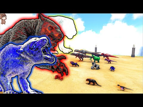 Team Primal Fear Thylacoleo VS Mod Dinosaurs | ARK Mod Battle Ep.337