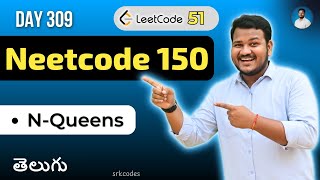 YouTube video 'Leetcode 51: N-Queens in Telugu | Manual Row-Col-Diagonal Check | Python DSA | srkcodes'