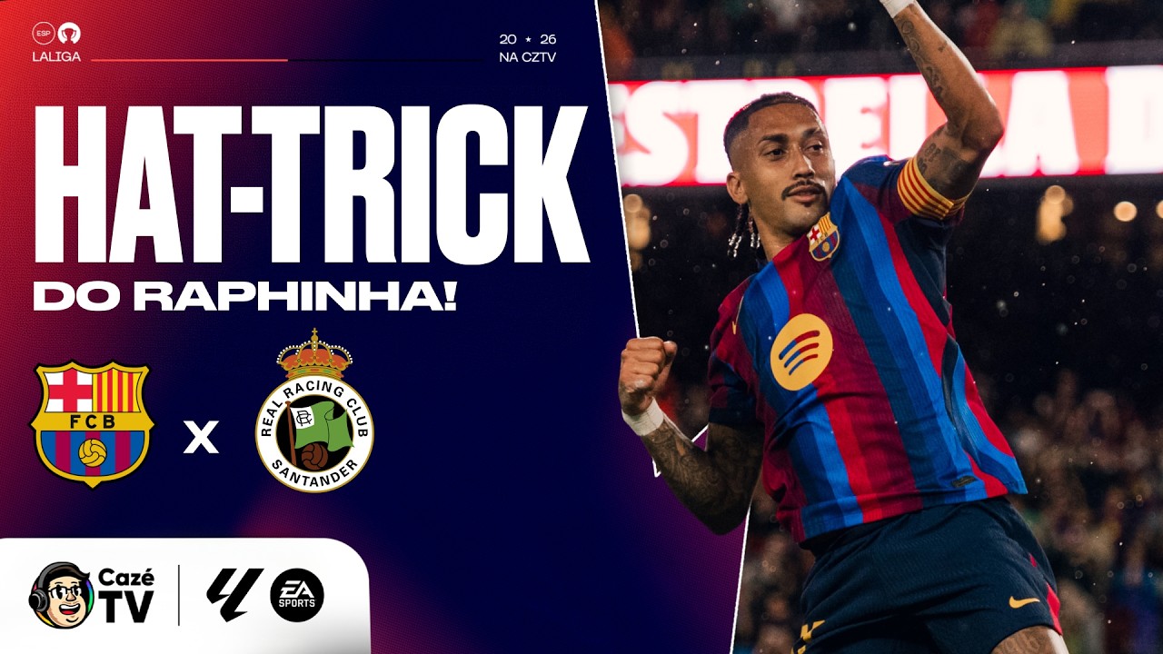 NADA DE YAMAL, RAPHINHA É CRAQUE DO BARCELONA NA TEMPORADA! CONFIRA O HAT-TRICK DELE CONTRA O RACING
