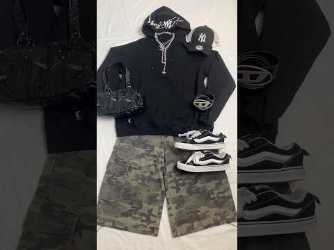 HOW TO STYLE…BLACK HOODIE! streetwear style😍 #fashion #streetwear #outfitideas #outfit #style
