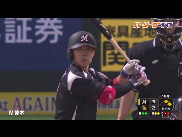 マリーンズ・鈴木 3安打猛打賞の活躍!!