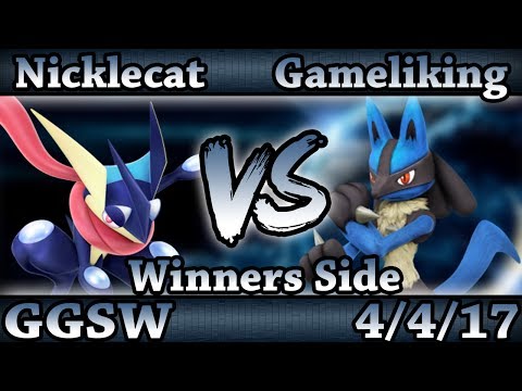 GGSW 27 -  Nicklecat (Greninja) Vs. Gameliking (Lucario) Smash Wii U Winners Side - Smash 4