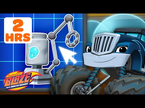 Crusher Builds a Bubble ROBOT, Mud Slinger & More Against Blaze! 🫧 | Blaze and the Monster Machines
