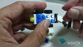 Pasang mainan lego kereta ada meriam
