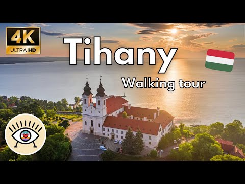 Tihany, Hungría 🍀 “Walking Tour” [4K] HDR ¡Paseo con subtítulos!