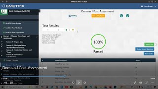 Excel 365 Apps (MO-210) | Domain 1 Post Assessment GMX | Complete Course | Domain 2 Post Assessment