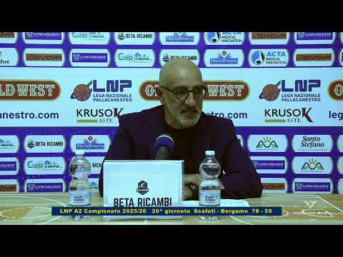 Basket LNP Serie A2 Scafati vs Bergamo 78 – 59 Coach Frank Vitucci post gara