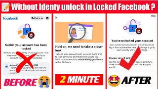 how to unlock facebook account 2023 without id/how to unlock facebook account 2023