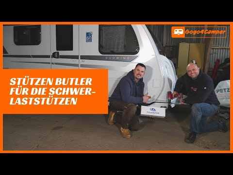 Installing Butler 2 support legs in a caravan - extending heavy-duty supports more easily and qui...