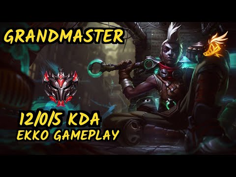 AHG Xioh (EKKO) vs RYZE - 12/0/5 KDA MID GAMEPLAY - EUW Ranked GRANDMASTER