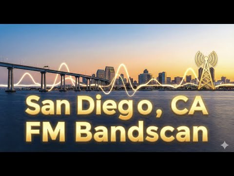 San Diego CA FM Broadcast band scan using portable equipment