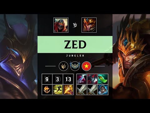 Zed Jungle vs Jarvan IV - VN Challenger Patch 25.18