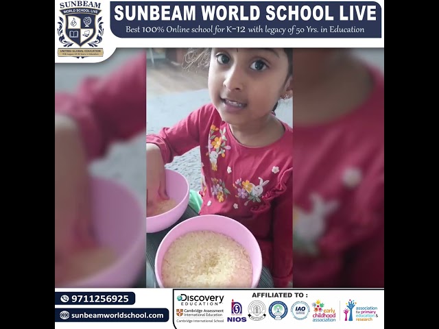 🧮UKG students at Sunbeam World School learn about &lsquo;More&rsquo; and &lsquo;Less&rsquo; with hands-on activities.