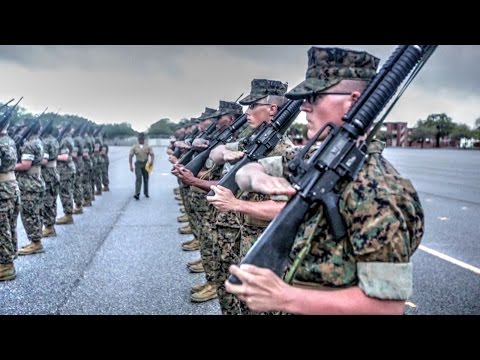 Marine Recruits 24 Days Into Basic Training – Initial Drill Evaluation