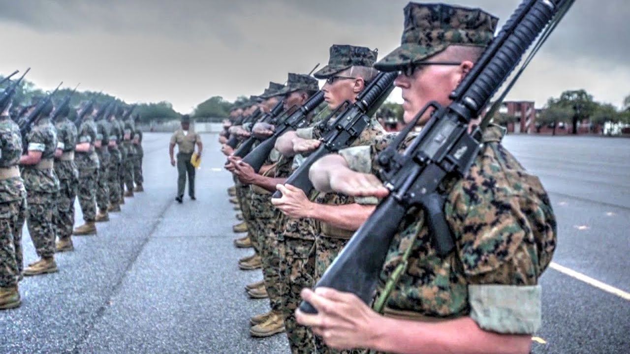 Marine Recruits 24 Days Into Basic Training – Initial Drill Evaluation