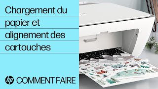 Comment charger du papier et aligner les cartouches des imprimantes des gammes HP DeskJet 2700 et DeskJet Plus 4100