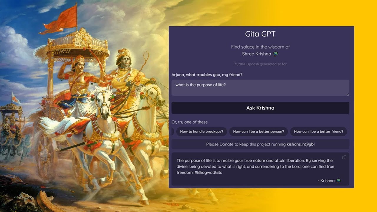 Google engineer develops ‘Gita GPT’. It references Bhagavad Gita to answer questions !