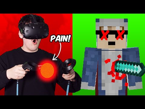 Minecraft VR But I Can Feel Pain..