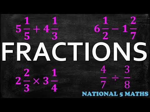 Fractions Review | Adding, Subtracting, Multiplying, Dividing Fractions | National 5 Maths