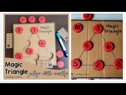 Magic Triangle puzzle DIY board game | maths trick and play