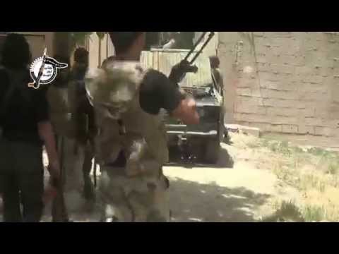 انتشار مقاتلي كتائب نور الغوطة على جبهات القتال في بلدة المليحة في ريف دمشق