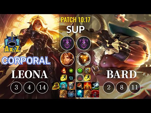 AXIZ Corporal Leona vs Bard Sup - KR Patch 10.17