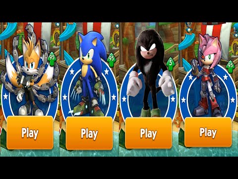 Sonic Dash All Sonic Prime Characters Boscage Maze Sonic Rusty Amy Tails Nine vs Dark Movie Knuckles
