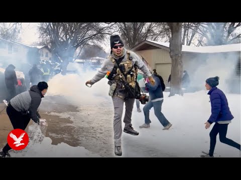 ICE agents hit with snowballs respond with tear gas in Chicago suburb