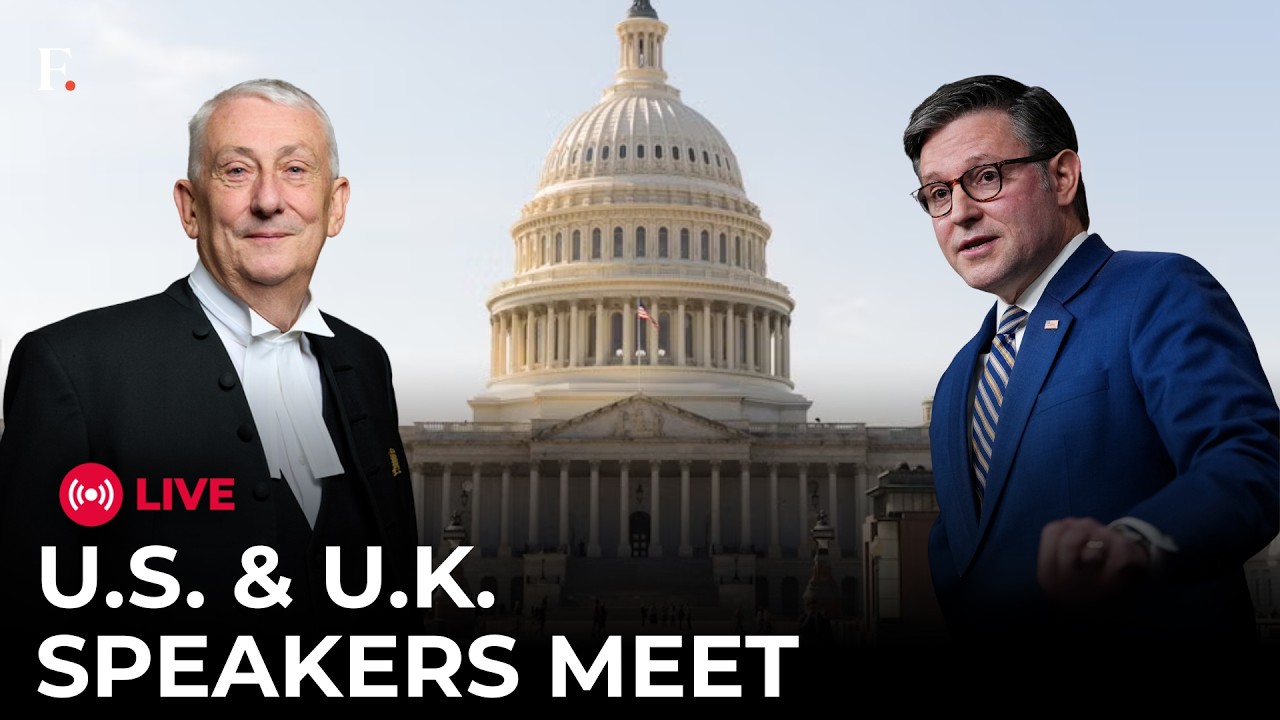 Capitol Hill LIVE: US House Speaker Mike Johnson Hosts UK Commons Speaker at Capitol Hill