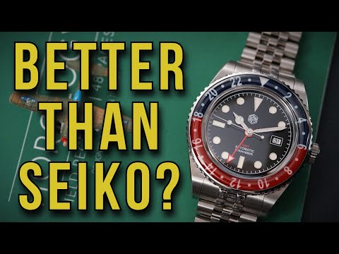 Beating Seiko at Their Own Game - The San Martin SN0005-GMT-2 Automatic Pepsi GMT Sapphire Bezel