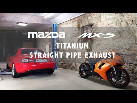 Mazda Miata MX-5 NC Titanium straight pipe LOUD exhaust with flybys